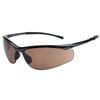 Bolle Safety Grey/Black Half Frame Contour Brown Lens Platinum Safety Glasses