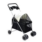 Pawz Detachable Pet Stroller 69x45x92CM Black