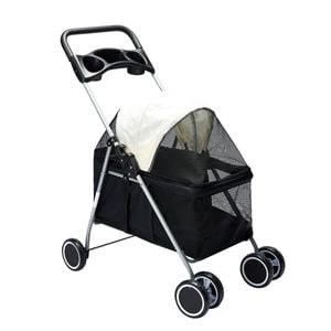 Pawz Detachable Pet Stroller 69x45x92CM Black