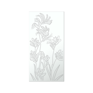 Walpix 1800 x 900 x 3mm Perforated Aluminium Decorative Screen Flat Profile Kangaroo Paw - White Satin