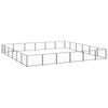 vidaXL Dog Kennel Black Steel Outdoor Puppy Enclosure Dog Pet Supply Cage