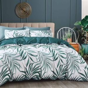 Tropical Leaf Quilt Cover Set (Queen size)