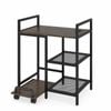 Costway Printer Stand Table Charging Station 3tier Shelves Pc Brown
