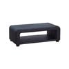 Coffee Table Upholstered PU Leather in Black Colour with open storage