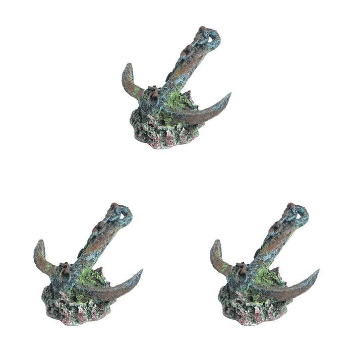 3PK Dudley's World Of Pets Anchor Tank/Aquarium Decoration