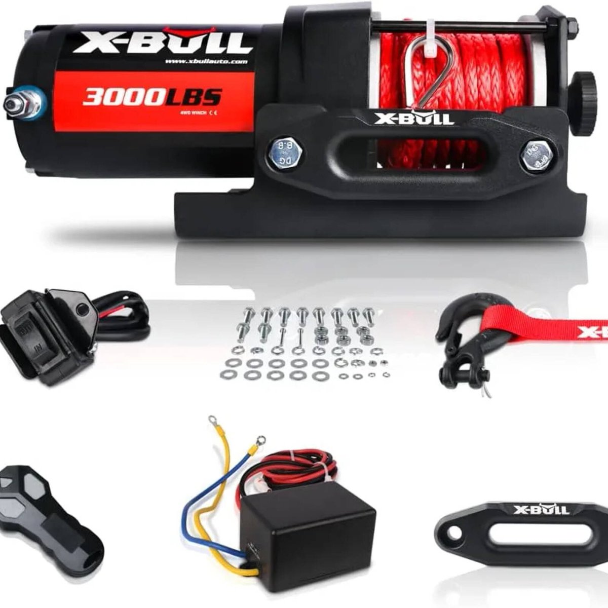 Roxom 12V Wireless 3000lbs / 1361KG Electric Boat Trailer Winch ...