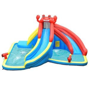 Costway Inflatable Water Park Dual Slide Jumping Castle No Blower