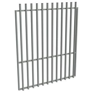ProtectorAl 1201-1500W x 1800H Palladium Silver Aluminium Batten Garden Gate