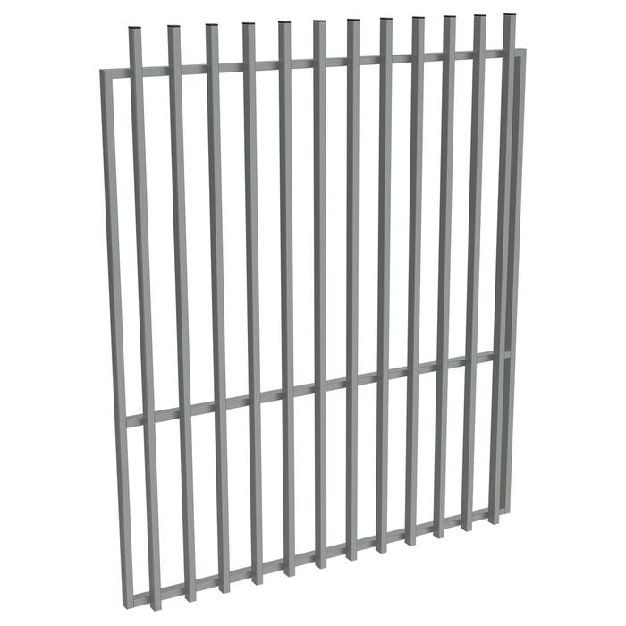 ProtectorAl 1201-1500W x 1800H Palladium Silver Aluminium Batten Garden Gate