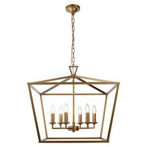 Cougar Lighting Perigan 6lt Pendant Light Matt Gold