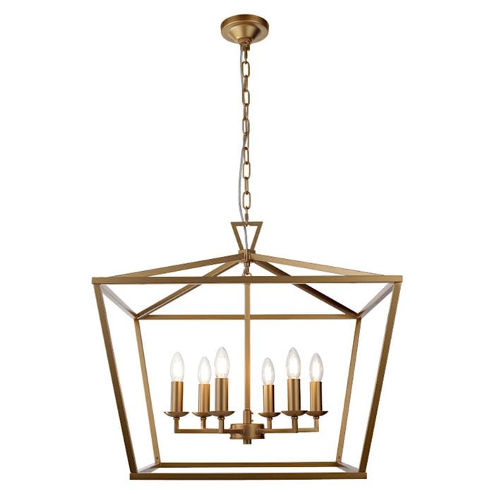 Cougar Lighting Perigan 6lt Pendant Light Matt Gold