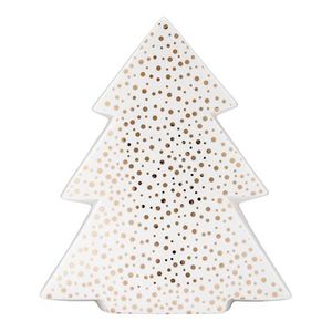 Ladelle Glitz White/Gold Tree 17cm Porcelain Seasonal/Festive Decoration