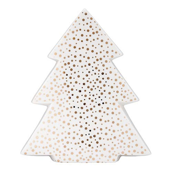 Ladelle Glitz White/Gold Tree 17cm Porcelain Seasonal/Festive Decoration