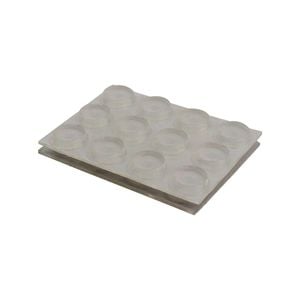 Surface Gard 13mm Clear Round Rubber Bumper - 24 Pack