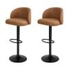 Levede PU Leather Bar Stools in Brown Colour