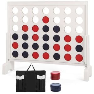 Costway Giant 4-in-a-row Game Set Jumbo 4-to-score Chess Board Game White