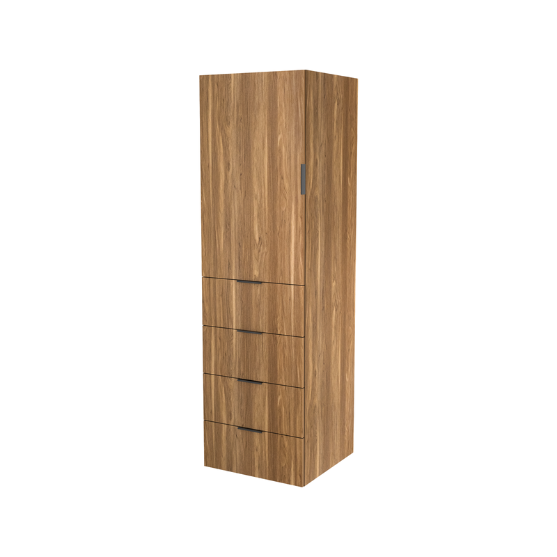 Lugna 2048 x 600 x 580mm Cove 3 Shelf 4 Drawers Left Hinged Door Storage Cabinet