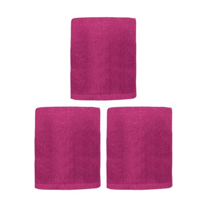 3PK Capri Non Slip Bath Mat Bathroom Floor Accessory Home Decor 45x75cm Berry
