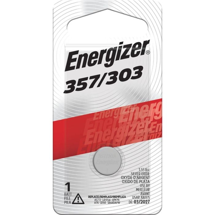 Energizer 357/303 Silver Oxide Button Battery - 1 Pack