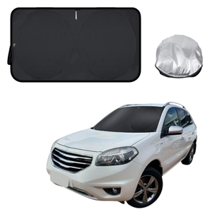 Front Windscreen Sun Shade for Renault KOLEOS 2008 - 2015 (HY) - Standard 150 x 85 cm - Black