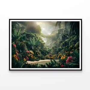 Tropical Forest with a River  Print 100% Australian Made 90x60cm  (Poster)