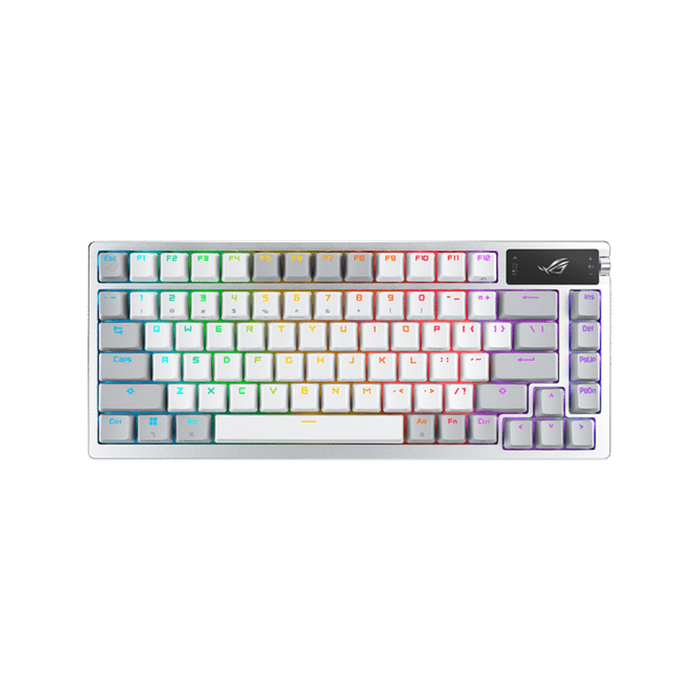 ASUS ROG Azoth 75% Moonlight Wireless RGB Mechanical Keyboard - Storm Switch [ROG AZOTH/NXSM/US/PBT/WHT]