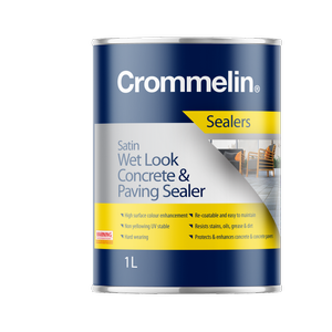 Crommelin 1L Satin Wet Look Concrete & Paving Sealer