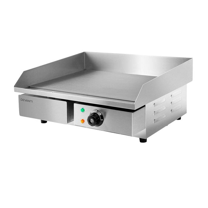 Devanti Electric Griddle Hot Plate Commercial Cooker Stainless Steel