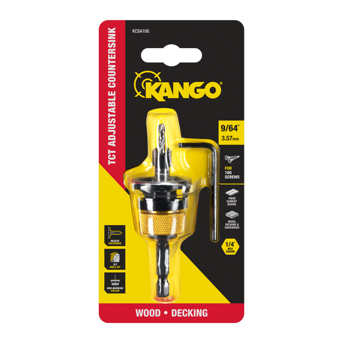 Kango 10G Adjustable Countersink Drill Bit Set