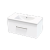 Clearlite Bathrooms 900mm White Cashmere Valley Wall Hung Vanity