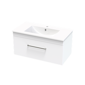 Clearlite Bathrooms 900mm White Cashmere Valley Wall Hung Vanity