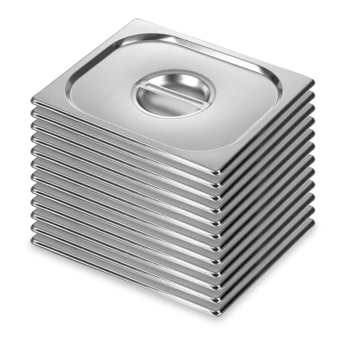 SOGA 12X GN 1/2 Pan Lids – Stainless Steel