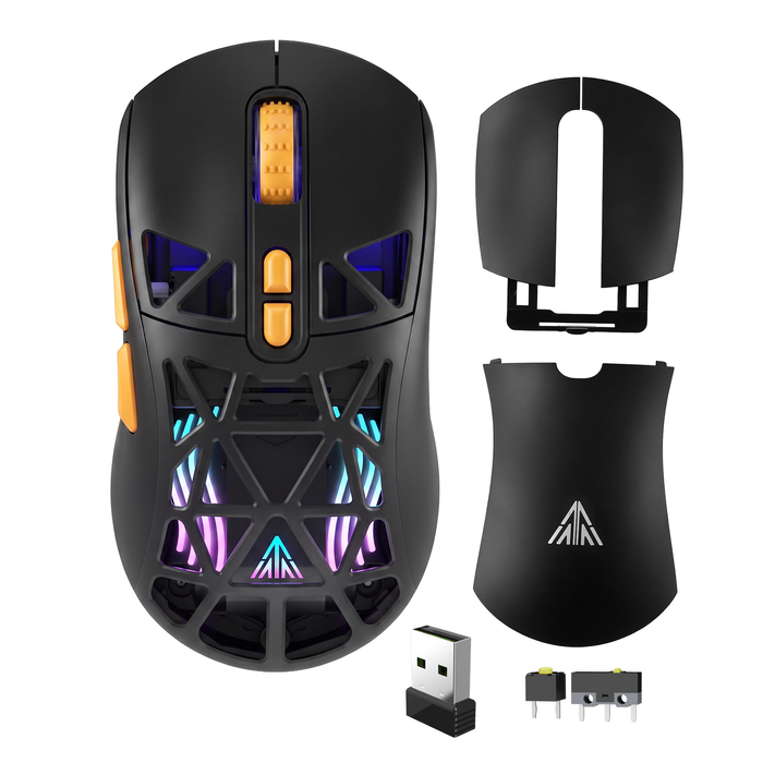 SOLAKAKA SM802 Pro Tri-Mode Gaming Mouse RGB 24000 DPI Hotswap