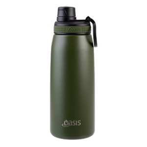 Oasis Double Wall Insulated Sports Bottle with Screw-Cap 780ml - Forest Green