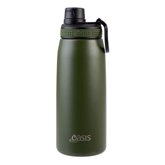 Oasis Double Wall Insulated Sports Bottle with Screw-Cap 780ml - Forest Green