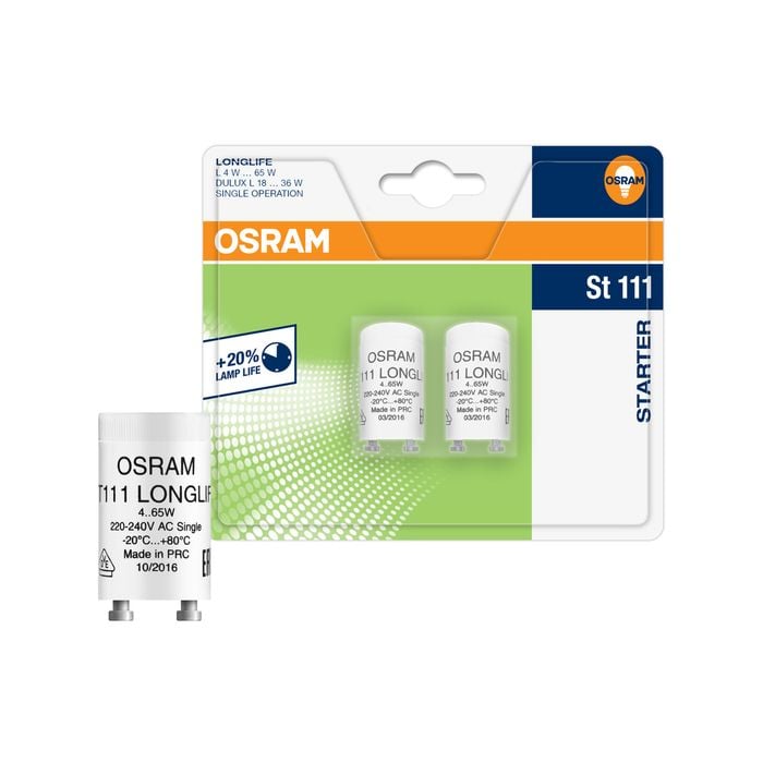 Osram Fluorescent Tube Starter - 2 Pack