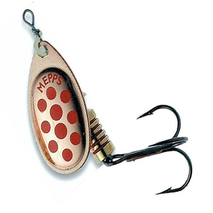 Mepps Lures Aglia Decorees Copper Red Dots - Size 2| 4.5g