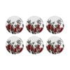 6pk Maxwell & Williams Royal Botanic Garden Ceramic Coaster 9.5cm Bottlebrush