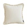 SOGA Creamy White Chenille Tassel Throw Pillow 45cm