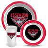 AFL 3 Piece Dinner Set - Essendon Bombers - Melamine Plate, Bowl, Cup