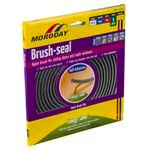 Moroday 6 x 7mm x 5m Black MWS8 Self-Adhesive Brush Seal