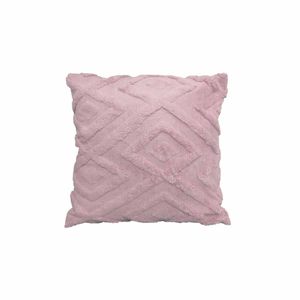 Diamond Texture Filled Cushion Square - 45cm x 45cm Dusty Pink