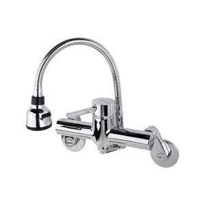 Quoss Chrome Reno Transformer Cobra Flex Single Flick Mixer With 1/2" Male Fittings