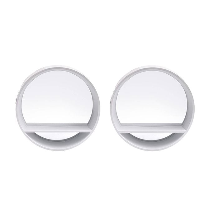 Unigift Home Wall Decor Mirror with Shelf 32cm Assorted 2 Pack