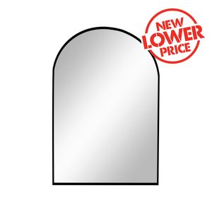 Estilo 950 x 600mm Black Arch Framed Mirror