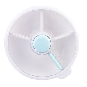 GoBe Large Round Snack Spinner Food Storage Container 21cm Blue 3y+