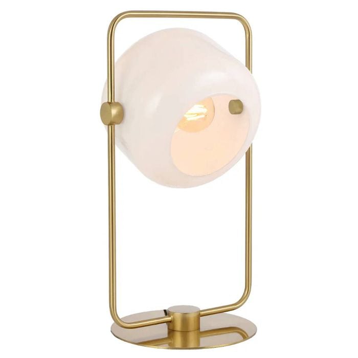 Telbix Rocha Contemporary Table Desk Lamp Light Metal Glass Antique Gold Gloss