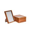 Nicola Spring Acrylic 3D Box Photo Frames - 8" x 12"  - Dark Wood - Pack of 5