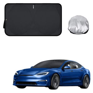 Front Windscreen Sun Shade for Tesla Model S 2022 - Current - Standard 150 x 85 cm - Black