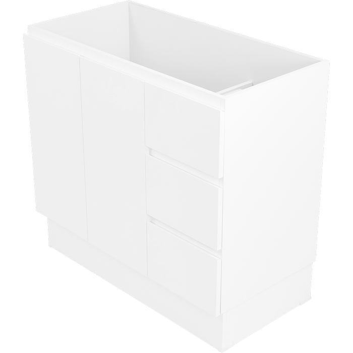 CIBO 900mm White Gloss Tonic Full Height Bathroom Vanity - Cabinet Only